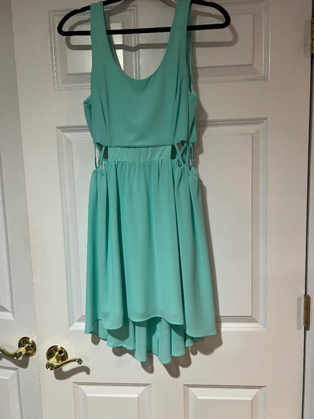 Lush mint green high-low dress